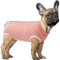 SAWMONG Dog Recovery Suit Recovery Suit for Dogs After Surgery Dog Spay Surgical Suit for Female Dogs Dog Onesie Body Suit for Surgery Male Substitute Dog E-Collar Cone Pink X-Small