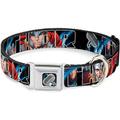 Dog Collar Seatbelt Buckle Thor Poses Hammer 11 to 17 Inches 1.0 Inch Wide