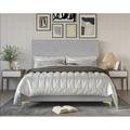 Home Design Andes Upholstered Panel Bed Silver Grey - Twin