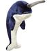 Fluff & Tuff Bleu Narwhal Plush Toy for Medium Dogs 11 Inch Durable and Machine Washable