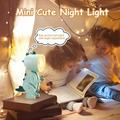 YUANHUILI 1PCS Mini LED Desk Lamp Cute Pet Shape Night Light Portable Night Lamp for Kids Students (Dark Green)