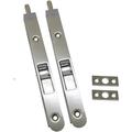 QCAA Flush Bolt 7 Solid Brass Face Plate Polish Chrome 2 Pack Made in Taiwan