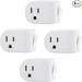 UltraPro Grounded Power Switch 4 Pack Outlet Extender 3 Prong Easy to Install for Indoor Lights and Small Appliances Energy Efficient Adapter Space Saving Design UL Listed White 46844