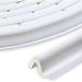 Door Weather Stripping Door Seal Strip for Door Frame 26 Feet Q Foam Weather Stripping with PVC Flange Slot for Doors Windows Installation Seals Large Gap Easy Cut to Size (White)