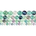 6MM Natural Round Fluorite Beads Multicolor Fluorite Crystal Beads Gemstone Beads for Jewelry Making DIY Gifts for Family and Friends (6mm Fluorite)