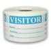 Lite Blue Visitor - Name Visiting Date Identification Stickers | 2 x3 | Easy to Peel and Stick | (1 Roll with 500 Labels)