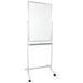 LeCeleBee Mobile Dry Erase Board 24 x 36 inches Double Sided Magnetic Whiteboard Rolling Stand with Aluminum Frame CART-WB24A