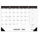 TOWWI Monthly Desk Pad Calendar Desk/Wall Calendar for Daily Schedule Planner 16.7x11.6 inches (Black)