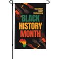 Black His-tory Mon-th Garden Flag Decorations Double Sided African American Flag Mlk Black History Outdoor Flag Blm Yard Flag Black Lives Matter House Flag No Flag Stand 28x40