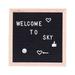 1PC Letter Message Board DIY Felt Chalkboard Wooden Frame Blackboard Kids Toy with 2pcs Letter Boards