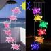 ME9UE Color Changing Flying Pigs Wind Chimes Gifts Portable Waterproof Mobile Romantic Fly Pigs Windchime LED Solar Pig Wind Chimes Lights Gift for Mom Festival Patio Garden Outdoor Decoration