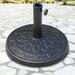 Round Resin Umbrella Base Stand / Parasol Holder with Beautiful Decorative Pattern for 1.5 1.89 Pole