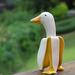 Lhocm Garden Decor Figurines Ornaments Creative Resin Banana Garden Gnomes Personalized Duck Statues for Home Patio Lawn Yard Office Outdoor Decorations Housewarming Garden Gifts