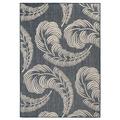 Feathers Premium Paisley-Like Plumes Indoor Outdoor Area Rug BLUE-WEISS 5 3 X 7 7 Paisley Floral & Botanical 0.25 - 0.5 inch Less than 0.25 inch