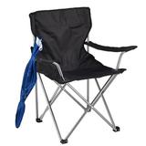 YJTONWIN Foldable Beach Chair with Detachable Umbrella Armrest Black