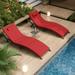 Kullavik Outdoor Chaise Lounge Furniture 3-Piece Set Red