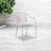 Flash Furniture Indoor-Outdoor Steel Patio Arm Chair with Round Back Light Gray