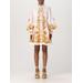 'vacay' Mini Dress With Floral Motif - Natural - Zimmermann Dresses