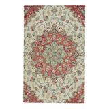 Capel Rugs Hand Tufted Shakta-Palani Light Sand Floral Wool Area Rug 5 x 8 5 x 8