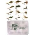 DiscountFlies Terrestrial Dry Fly Fishing Flies â€“ Fishing Kit w/Fly Box & 12 Dry Flies for Trout Fishing â€“ Realistic and Effective Fly Fishing Gear â€“ Trout Flies for Fly Fishing on Strong Sharp Hooks