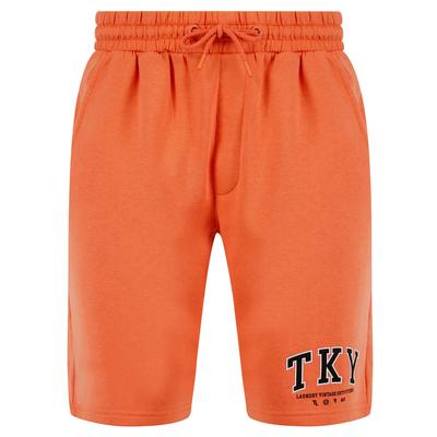 Jogger Shorts Refract Motif Brushback Fleece Jogger Shorts in Orange / S - Tokyo Laundry