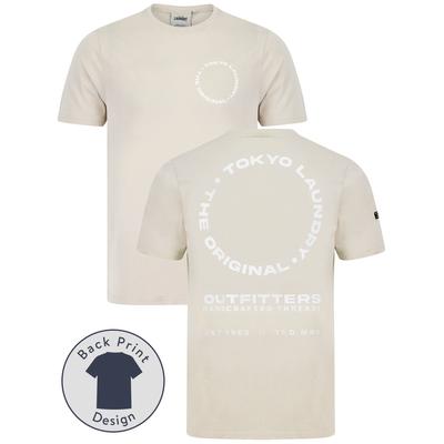 T-Shirts Kade Motif Cotton Jersey T-Shirt in Light Stone / S - Tokyo Laundry