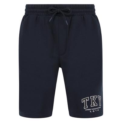 Jogger Shorts Refract Motif Brushback Fleece Jogger Shorts in Sky Captain Navy / M - Tokyo Laundry