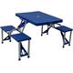Mantraraj Portable Folding Outdoor Picnic Pit Table and Bench Set 4 Seats Camping Garden Party BBQ 4 Chair Stool Table Foldable