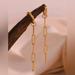 Anthropologie Jewelry | Gold Huggie & Chain Drop Subtle Statement Earrings | Color: Gold | Size: Os