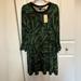 Michael Kors Dresses | Michael Kors Nwt Authentic Black & Green Palm Tree Design Dress | Color: Black/Green | Size: Size Xl Read Description