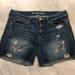 American Eagle Outfitters Shorts | American Eagle Blue Jean Shorts Denim Destroyed Festival Womens 12 Cut Offs Boho | Color: Blue | Size: 12