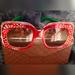 Gucci Accessories | Gucci Gg 3862/S Yl9vk Sherry Stripe Red Oversized Square Frame W/Crystal Details | Color: Red | Size: Os