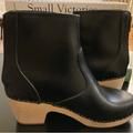 Madewell Shoes | Gorgeous Madewell “1937” Black Leather Clog Boots-Made In Italy. Size 7 | Color: Black | Size: 7