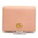 Gucci Bags | Auth Gucci Gg Marmont Pink Beige Leather Bifold Wallet | Color: Pink/Tan | Size: Height : 3.35 Width : 4.33 Depth : 0.79