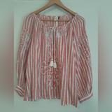 Anthropologie Tops | Anthropologie Top L | Color: Pink/White | Size: L