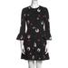Kate Spade Dresses | Kate Spade New York Floral Print Mini Dress | Color: Black/Green | Size: L