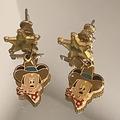 Disney Jewelry | Disney Cowboy Mickey Mouse Post Earrings | Color: Gold | Size: 1”