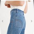 Madewell Jeans | Emmett Wide-Leg Crop Jeans: Rainbow Stitched Edition | 25 | Color: Blue | Size: 25