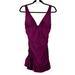 J. Crew Swim | J. Crew Swimsuit Ruched V-Neck Ruffle Swim Dress New Bp246 | Color: Purple | Size: 8