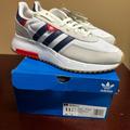 Adidas Shoes | Adidas Mens White Retropy F2 Gw9354 Lace Up Athletic Running Shoes Size Us 11.5 | Color: White | Size: 12