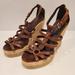 Coach Shoes | Coach Strappy Leather Wedge Heel Sandals | Color: Brown/Tan | Size: 7
