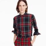 J. Crew Tops | J. Crew Perfect Shirt In Stewart Plaid Button Down | Color: Green/Red | Size: 6