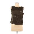 Due Per Due Sleeveless Blouse: Brown Tops - Women's Size 8