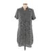 BCX Casual Dress - Shirtdress: Gray Dresses - Women's Size Small