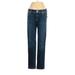 Hudson Jeans Jeggings - High Rise Straight Leg Boyfriend: Blue Bottoms - Women's Size 27 - Dark Wash