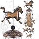 Solawindchime Horse Wind Chimes Outdoor, Horse Bronze Wind Chime, Horse Gift Wind Chimes, Horses Wind Bells, Gifts for Women, for Home, Garden, Indoor, Outdoor Decoration, Garden Horses Wind Chime