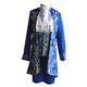 WOLWES Beauty and The Beast Costume Adult, Dan Stevens Cosplay Costume Prince Jacket Blue Uniform for Halloween Party Fancy Dress