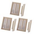 Vaguelly 3pcs Toys Wooden Dollhouse Wooden Playset Mini Furniture Little Toy Wood Door with Wooden Fairy Doors Mini House Miniature Interior Wooden Door Diy Door 1:12 Mini House Baby Model