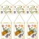 6 Pieces Pressed Flower Glass Picture Frames 6 x 4 Inch Brass Hanging Double Glass Frame Gold Floating Photo Frame Clear Horizontal Vertical Frames with Chain for Gallery Vintage Artwork Display