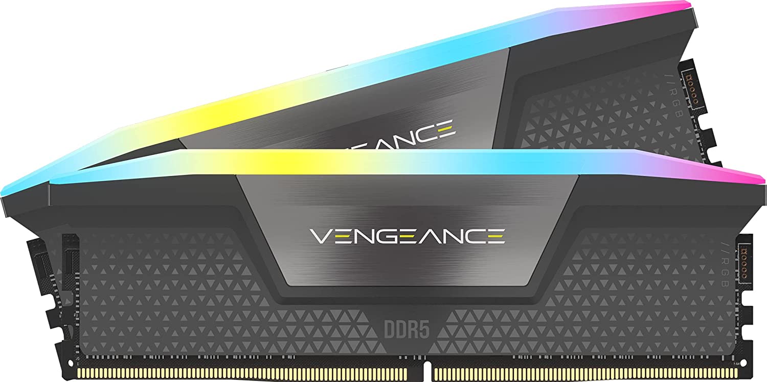 CORSAIR Arbeitsspeicher "VENGEANCE RBG DDR5 5200", bunt (schwarz), 2 x 32 GB, Arbeitsspeicher, optimiert für AMD-Mainboards Image